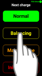 Charge setting buttons